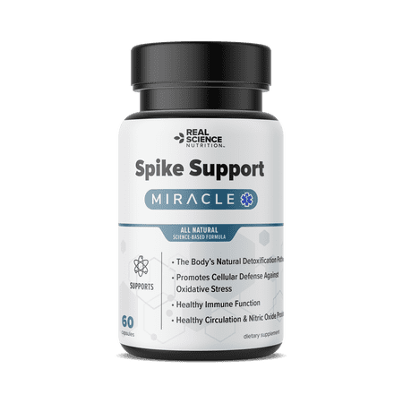 Real Science Nutrition Spike Support Immune Circulatory Antioxidant Support Nitric Oxide Supplement, 60 Capsules