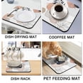 thumbnail image 2 of Washable Rubber Boho Floral Retro Dish Drying Mats for Kitchen Counter Home Large Coffee Bar Pad Accessories and Decor for Utensils Stemware 16''x18'', 2 of 5