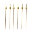 thumbnail image 1 of 100 Pcs 12 cm Cocktail Picks Creative Handmade Round Beads Appetizer Picks Fruit Toothpicks Party Supplies (Golden), 1 of 9