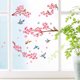 thumbnail image 5 of Calcomanía de flores de rosa, pegatinas para pared con pájaros en la rama de un árbol, pegatinas decorativas para ventanas con mariposas y pájaros, calcomanías florales para pared para niños/habitaci, 5 of 5
