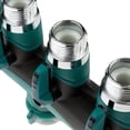 thumbnail image 3 of 4 Way Hose Splitter,Heavy Duty Water Hose Manifold with Shut-Off Valves,Outdoor Faucet Divider and Spigot Connector for Garden,Lawn,Patio(Green), 3 of 12