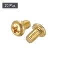 thumbnail image 3 of Unique Bargains M3x5mm Brass Machine Screws, Phillips Pan Head Fastener Bolts 20Pack, 3 of 5