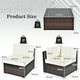 thumbnail image 7 of Patiojoy 6PCS Wicker Patio Sectional Conversation Furniture Set with Seat Cushions & Coffee Table, 7 of 7