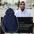 thumbnail image 1 of ruzhgo Chandail à Capuchon Coton Unisexe Chandail à Capuche Absorbant la Sueur Réchauffant Chandail Chandail à Capuchon Unisexe, Bleu Foncé, TG, 1 of 8