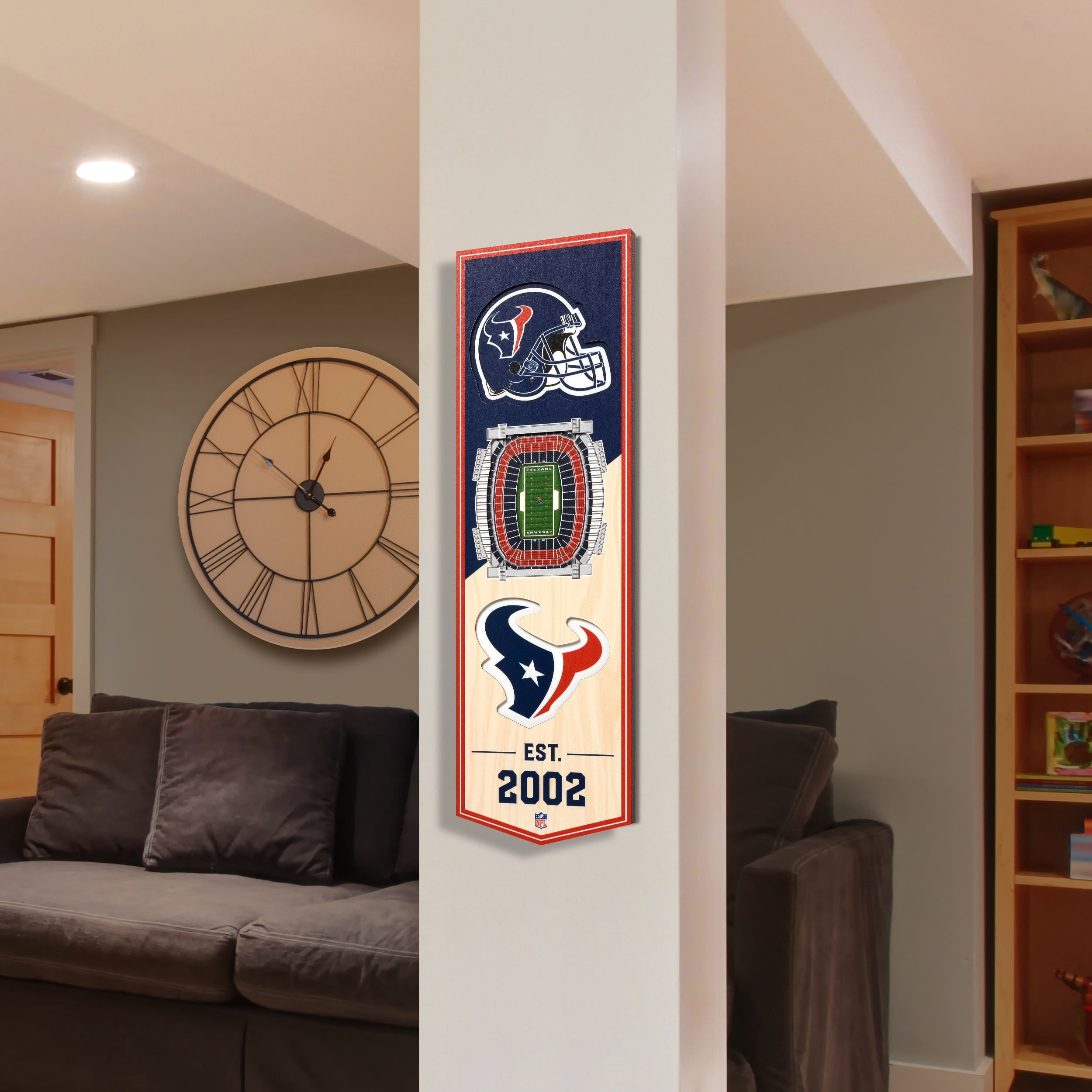 YouTheFan 954033 6 x 19 in. NFL Houston Texans 3D Stadium Banner - NRG Stadium