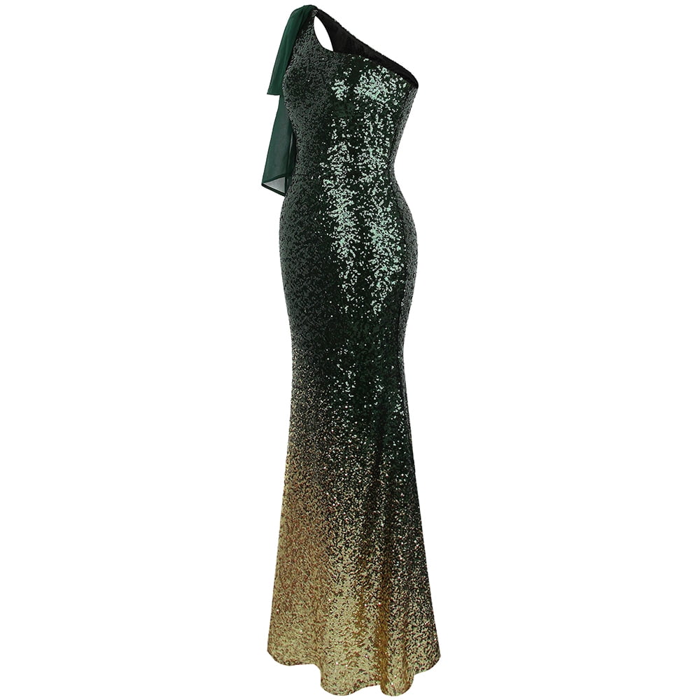 green emerald velvet dress Amazon.com: Angel-fashions Women's Asymmetric Ribbon Gradual Sequin Mermaid  Long Prom Dress (S, Black Red) : Clothing, Shoes & Jewelry
