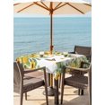 thumbnail image 4 of Square Outdoor Tablecloth with Umbrella Hole Spring Sunflowers Outside Table Cloth Waterproof Patio Table Cover Eucalyptus Leaves Flowers Butterfly Zipper Tablecloths for Picnic Camping 54x54 Inch, 4 of 8