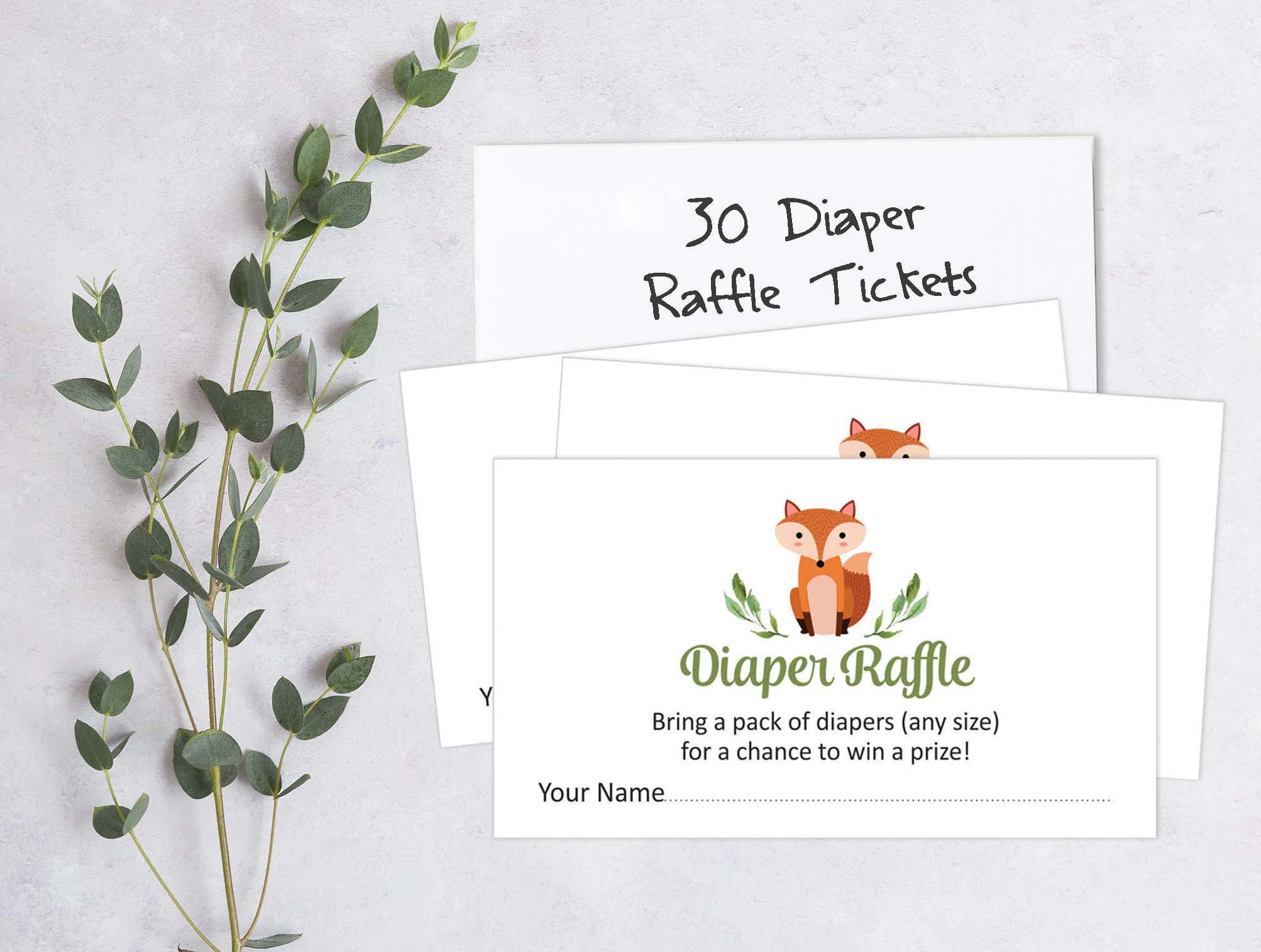 Inkdotpot 30Jungle Animals Baby ShowerDiaper Raffle Ticket Lottery Insert Cards Supplies Games For Baby Shower Party Bring A Pack Of Diapers To Win Favors Gifts And Prizes