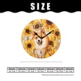 thumbnail image 2 of 10 Inch Wall Clock Battery Operated Silent Clock Decorative for Office, Kitchen, Outdoor, Living Room，Cartoon Dog Sunflower Yellow Beautiful Design, 2 of 4