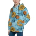 thumbnail image 2 of Kdxio Sunflowers Pattern Boys Athletic Unisex Boys Girls Hoodie with Pocket Sweatshirts-Small, 2 of 6