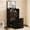 Black, variant on 3-in-1 Vanity Desk with Flip Top Mirror and Lights, Rolling Stool, 3 Drawers, Charging Station, Compact Makeup Table for Small Spaces,Black