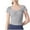 Gray, variant on Womens Ruched Front Blouse V Neck Design Lightweight Fabric Relaxed Silhouette for Casual Gatherings Gray L