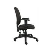 Boss Office Products Multi Function Task Office Chair with Adjustable Arms in Black