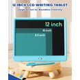 thumbnail image 2 of Tableta de escritura LCD Bravokids de 12 pulgadas para niños de 3 años, azul, 2 of 6