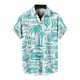 thumbnail image 1 of Playeras Camisas florales para hombre Camisas de playa con botones para vacaciones tropicales (Blue, 3XL), 1 of 3
