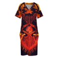 thumbnail image 4 of Vestido de bolsillo suelto del Rey No Muerto, vestido de verano para mujer 2025, vestido elegante, 4 of 7