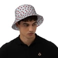 thumbnail image 6 of Daiia Hand Drawn Strawberry Pattern Bucket Hat - Trendy Cotton Sun Hat for Beach, Golf, Fishing - Fun Outdoor Vacation Boonie for Men and Women, 6 of 9