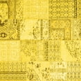 thumbnail image 1 of Ahgly Company Machine Washable Indoor Square Patchwork Yellow Transitional Area Rugs, 6' Square, 1 of 4