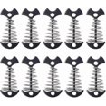 thumbnail image 1 of 10pcs Deck Plank Board Tent Stakes,fishbone Deck Anchor Pegs With Spring Buckle For Outdoor Camping Hiking,black, 1 of 5