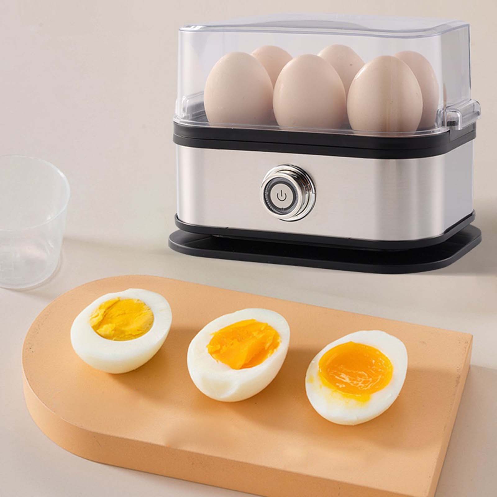 110V Stainless Steel Electric Egg Cooker & Steamer  Portable, Multi-Function Breakfast Maker for Perfect Eggs