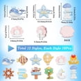 thumbnail image 2 of 1 Box 120Pcs 12 Styles Sea Flatback Charms Ocean Cabochon Resin Cute Summer Beach Hawaii Animals Shell Whale Ship Charm for Jewelry Making Charms DIY Scrapbooking Craft Phone Case Supplies for diy, 2 of 5