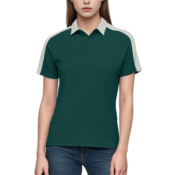 Roncen Polo Shirts for Women Trendy Casual Womens Golf Shirt Short Sleeve Tops