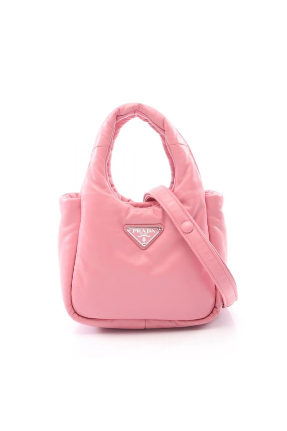 Pre-Owned Prada Padded Handbag in Nappa Leather, Women's, Pink, 1BA359