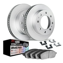 Dynamic Friction Company Rear Geospec Brake Rotors Kit | 4000 HybriDynamic Brake Pads includes Hardware 4812-54047