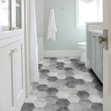 Floor Sticker Hexagonal Removable, Tile Stickers Bathroom Floor