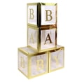 thumbnail image 1 of Cajas transparentes para globos, accesorios de fotografía con letras, suministros para fiestas de bodas BEBÉ dorado, 1 of 9