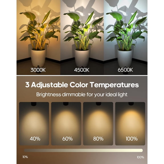 YJYASX-Spotlights Indoor, 3000mAh Rechargeable Battery Plant Spotlight Indoor with Remote, Wireless Led Uplighting with 3 Colors & Timer, Mini Picture Light for Painting, Accent Lighting(1 Pack)