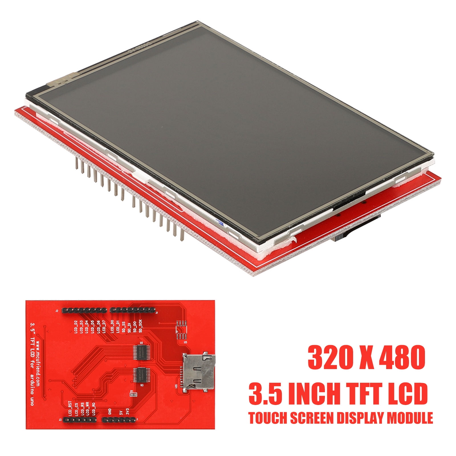 Red 3.5" inch TFT LCD Touch Screen Module 480X320 for Arduino Mega2560