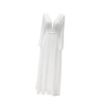 thumbnail image 4 of Vestido largo para mujer, suave, largo hasta el suelo, cuello en V, cómodo, vestido de noche, vestido formal. 3XL, 4 of 9