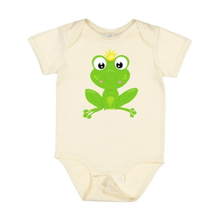 

Inktastic Cute Frog Green Frog Crown Frog Prince Gift Baby Boy or Baby Girl Bodysuit