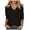 Black, variant on 3/4 Sleeve T Shirts for Women V Neck Fashion Solid Casual Womens Summer Tops Basic Tops Office Shirts