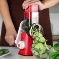 thumbnail image 3 of TidBay Rotary Cheese Grater Cutter Slicer Toner Strip Hand Crank Vegetable Chopper Cheese Shredder Kitchen Gadget, 3 of 8