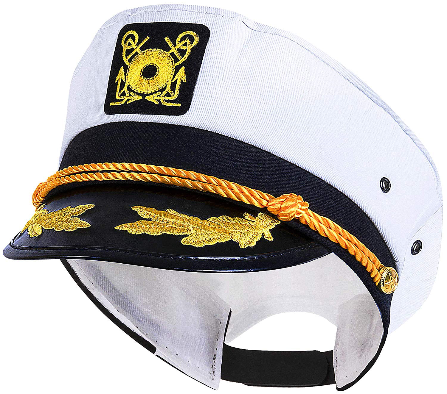 Sailor Ship Yacht Boat Captain Hat Navy Marines Admiral Cap Hat White