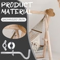 thumbnail image 3 of 4.72 Inch Hammock Hooks 4 Pcs,Iron Replacement Hammock Accessories,Multi-Function Heavy Duty Hooks,Solid and Reliable Hammock Hooks,Hammock Hooks for Home Patio Umbrella Base Garden (Silver), 3 of 6