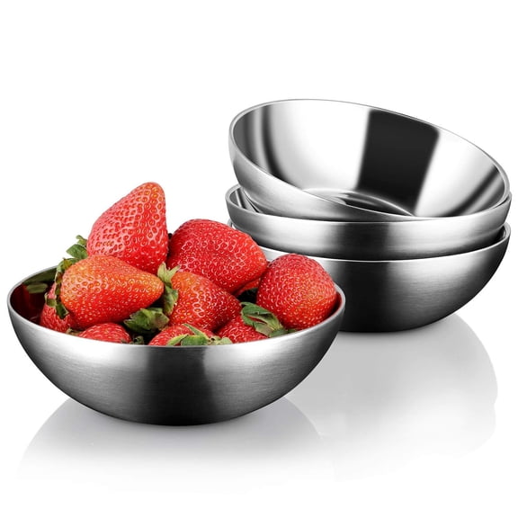 Stainless Steel Bowls for Kids, 18/8 Stainless Steel Toddler Bowl 4 Pack – 14.5 oz BPA-Free, Durable & Easy Clean, Dishwasher Safe for Baby Meals, Snacks, Serving, Travel & Home Use