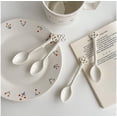 thumbnail image 4 of Retro Vintage Coffee Spoons Espresso Spoons Set of 4, Porcelain White Key Shape Coffee Spoons for Coffee Dessert Tea Ice Cream, Small Coffee Stirring Spoon, 4 of 5