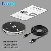 USB Conference Microphone with Speaker, Computer Speakers with microphone, Omnidirectional USB Speakerphone with Enhanced Voice