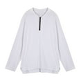 thumbnail image 2 of 2025 Camisa de manga larga con media cremallera para hombre: corte holgado, tejido transpirable, prenda interior deportiva - M-XXXL, 2 of 8