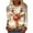 #0173-Multicolor, variant on Uootdi Ladies' Casual Christmas Print Round Neck Three Quarter Sleeve 3/4 Sleeve T-shirt Loose Top Gift