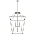 thumbnail image 2 of Hunter - Laurel Ridge 8-light Brushed Nickel, Large Pendant Light, Dimmable, Formal Style, Lantern Shaped, for Bedrooms, Dining, Living Rooms - 19772, 2 of 6