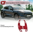 thumbnail image 2 of Accesorios interiores de extensión de paletas de cambio de volante de plástico rojo de 1 juego de Unique Bargains para Ford para Mustang 2015-2023, 2 of 6