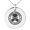Silver, variant on Stainless Steel Bio Zombie Outbreak Response Team Engraved Small Medallion Circle Charm Pendant Necklace