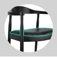 thumbnail image 6 of 2xhome Solid Wood Farmhouse Dining Chair with PU Leather Cushion Seat - Kennedy Presidential Modern Accent Armchair for Kitchen Dining Room or Office, Black, Set of 1, 1 piece, 6 of 9