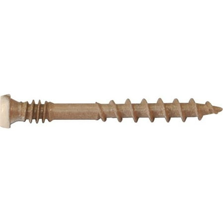 Composite Deck Railings Screw Products 9 x 1.75 In. C-Deck Facia, Fencing & Railing Star Drive Composite Screws - White- 723 Pieces ()