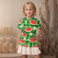 thumbnail image 5 of Virmaxy Boys Girls Cute Printed Tops Kids Baby Short Sleeve Round Neck Tops Summer Loose Trend Pullover Shirt Green 4 Years, 5 of 7