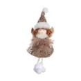 thumbnail image 4 of Adorno Colgante de Navidad Macarena Muñeco de Ángel de Peluche Marrón 18 cm x 8,5 cm x 4 cm, 4 of 8